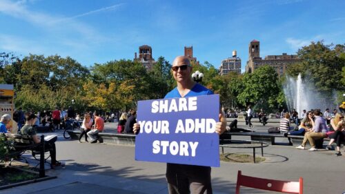 Dad with ADHD sign