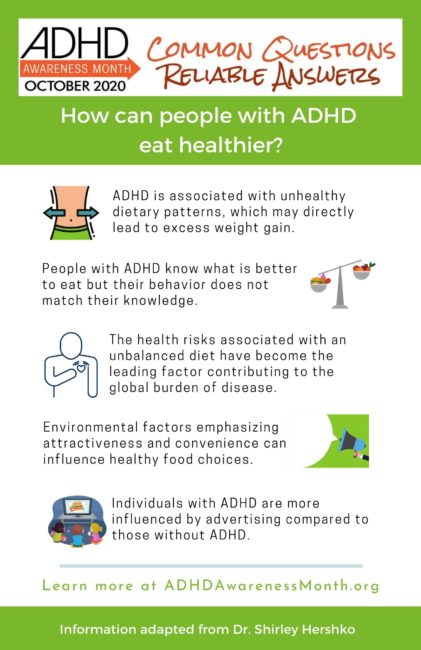 infographic eat healthy adhd