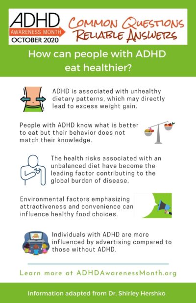 infographic eat healthy adhd