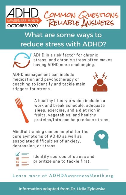 Infographic What are sme ways to reduce stress with ADHD